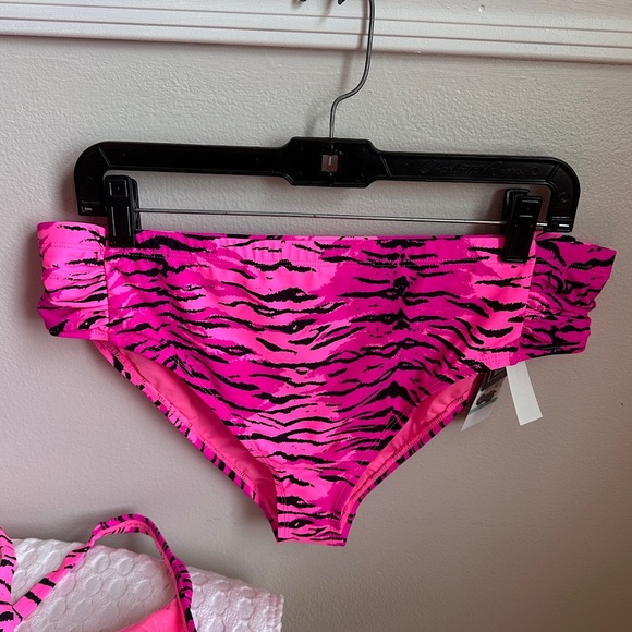 California Waves Animal Print Tankini Swimsuit V-Wire Padded Strappy NWT - Picture 10 of 17